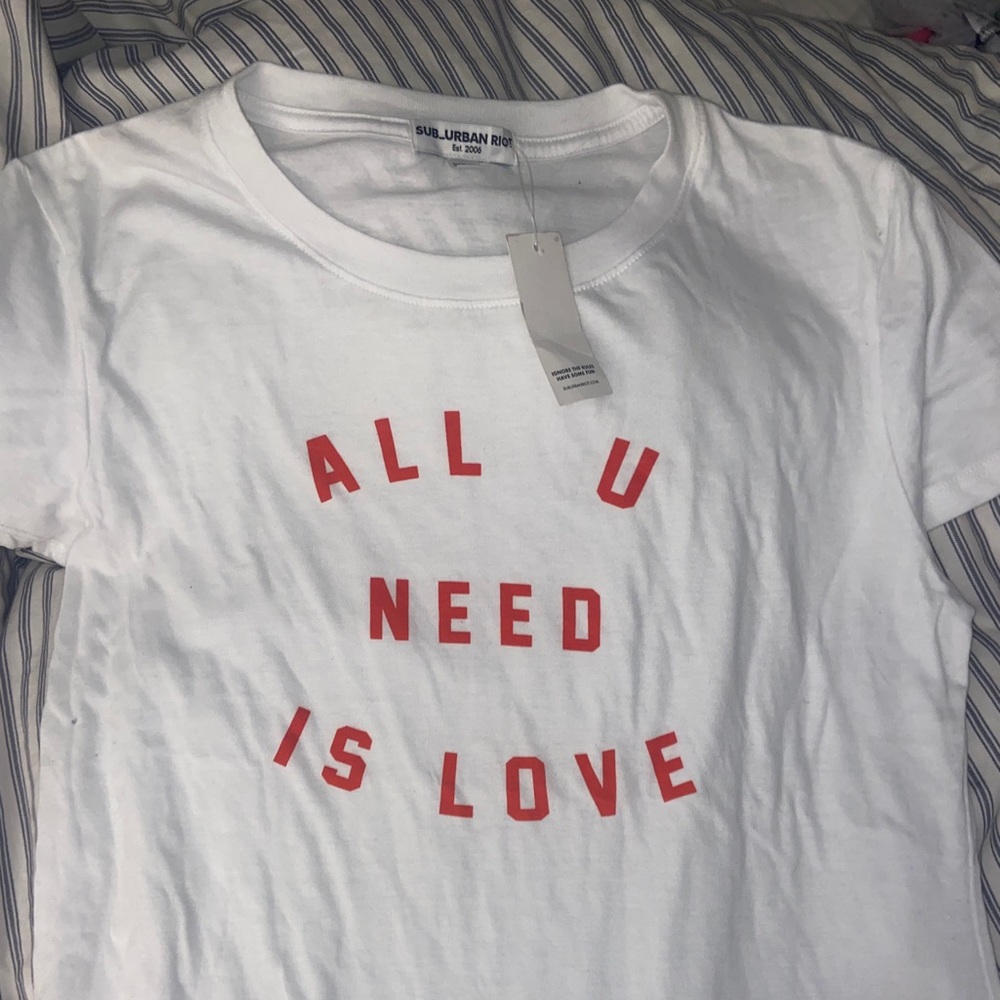 Suburban riot all u need is love tee